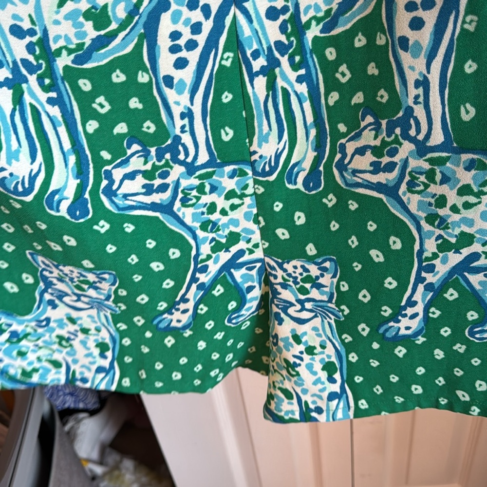 Lilly Pulitzer On The Prowl Pearl Romper 16 Emerald Green Isle Engineered - Picture 4 of 6